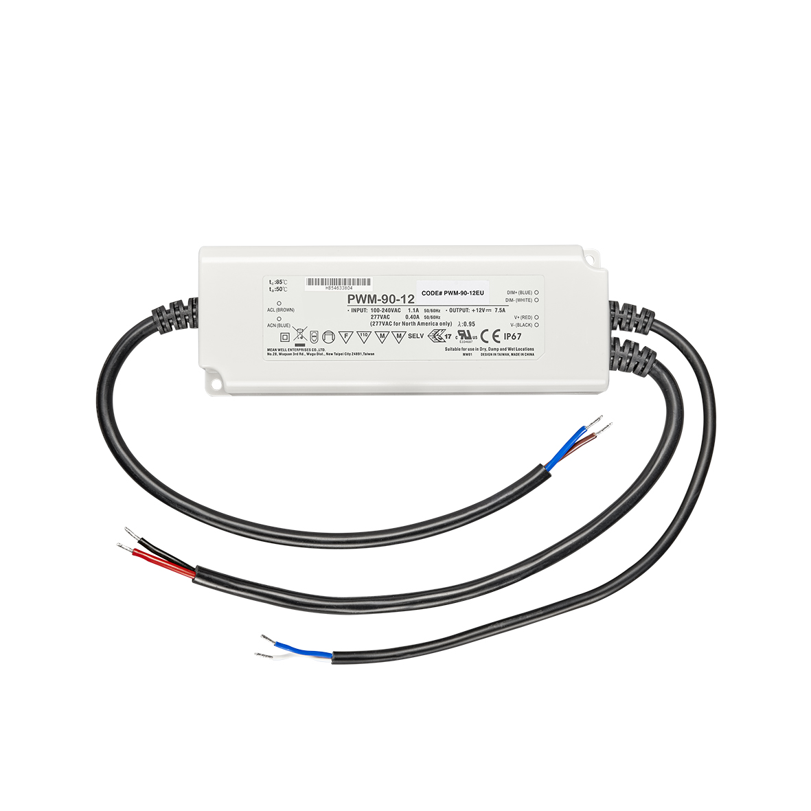 8970409012_EL-90-12V IP67 dim 1-10V PWM_Vorderseite 